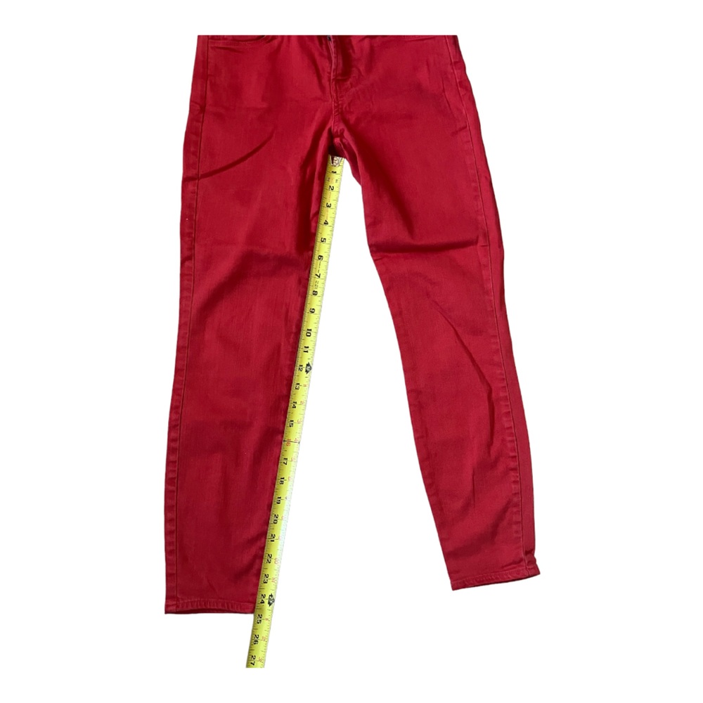 J Brand Skinny Crop Pompeian Red Woman Size 28 - Picture 3 of 6